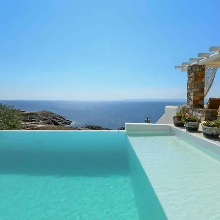 Beautifis In Kea, 4bdr/7prs, Pool, Seaview Villa Melissaki