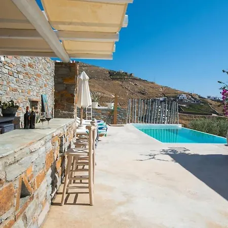 Beautifis In Kea, 4bdr/7prs, Pool, Seaview Villa Melissaki